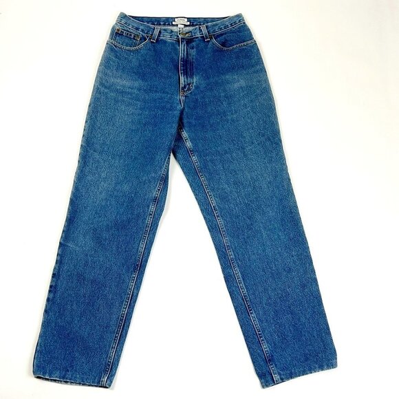 L. L. Bean Jeans Original Fit/Relaxed Rigid Denim. Medium Blue Wash. Size 12 - Picture 15 of 16